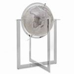 Rthgloben 50cm Globus Handkaschiert Stand-Leuchtglobus ZFS5080 Groglobus Standglobus Luxus Silver Globe